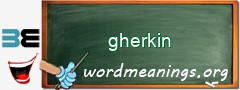 WordMeaning blackboard for gherkin